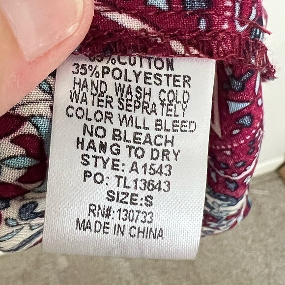 Umgee Boho Babydoll Tunic Mini Dress Size S - Picture 5 of 6